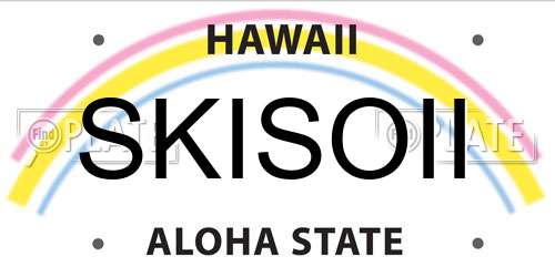 SKISOII Hawaii License Plate