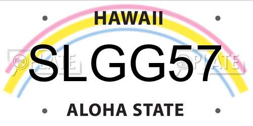 SLGG57 Hawaii License Plate