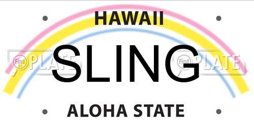 SLING Hawaii License Plate
