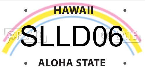 SLLD06 Hawaii License Plate