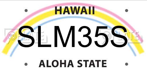SLM35S Hawaii License Plate