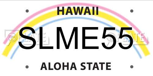 SLME55 Hawaii License Plate