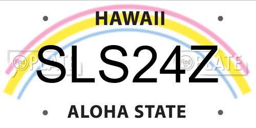 SLS24Z Hawaii License Plate