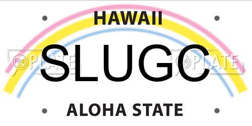SLUGC Hawaii License Plate