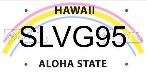 SLVG95 Hawaii License Plate