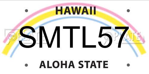 SMTL57 Hawaii License Plate