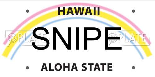 SNIPE Hawaii License Plate