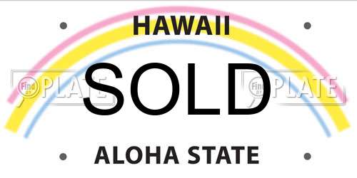 SOLD Hawaii License Plate