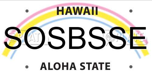 SOSBSSE Hawaii License Plate