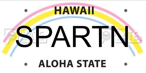 SPARTN Hawaii License Plate