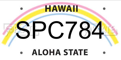 SPC784 Hawaii License Plate
