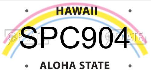 SPC904 Hawaii License Plate