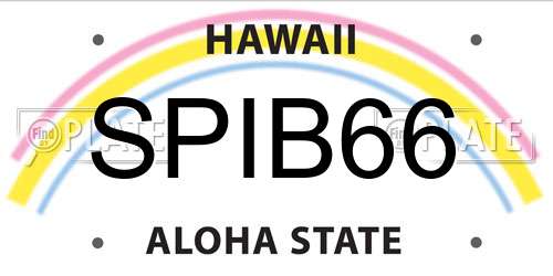 SPIB66 Hawaii License Plate