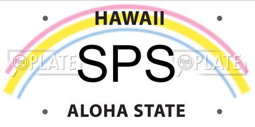 SPS Hawaii License Plate