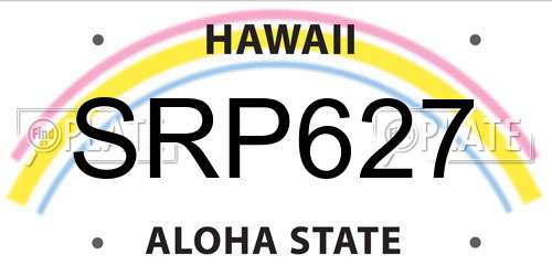 SRP627 Hawaii License Plate