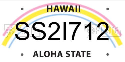 SS2I712 Hawaii License Plate
