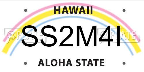 SS2M4I Hawaii License Plate