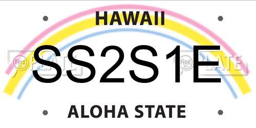 SS2S1E Hawaii License Plate