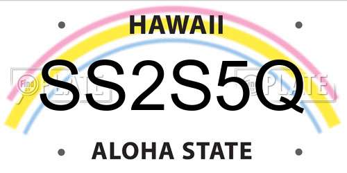 SS2S5Q Hawaii License Plate