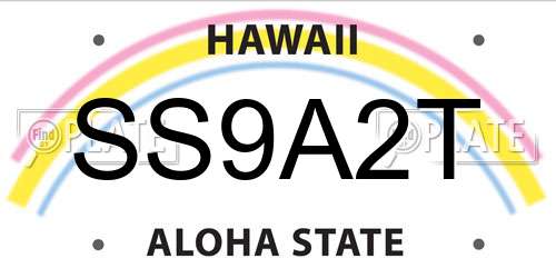 SS9A2T Hawaii License Plate
