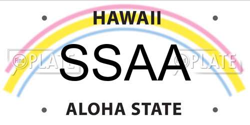 SSAA Hawaii License Plate