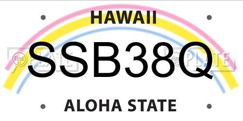 SSB38Q Hawaii License Plate