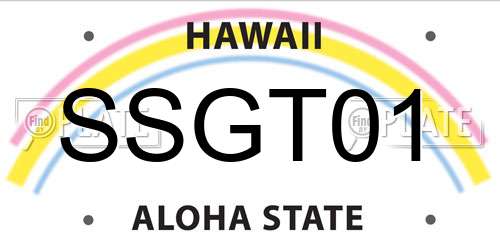 SSGT01 Hawaii License Plate