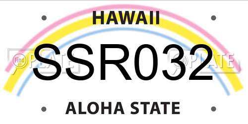 SSR032 Hawaii License Plate