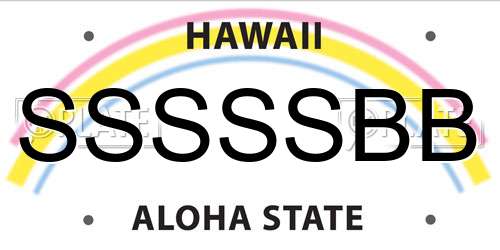 SSSSSBB Hawaii License Plate