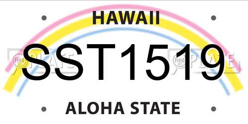 SST1519 Hawaii License Plate