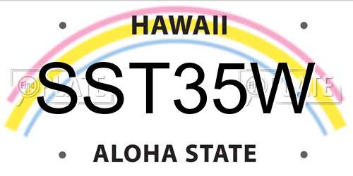 SST35W Hawaii License Plate