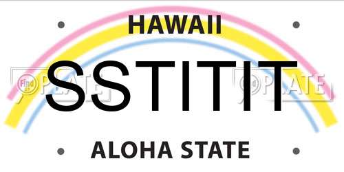 SSTITIT Hawaii License Plate
