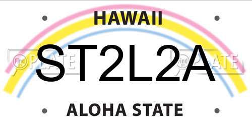 ST2L2A Hawaii License Plate