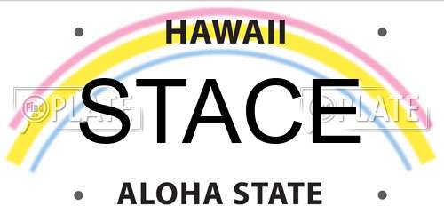 STACE Hawaii License Plate
