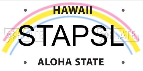 STAPSL Hawaii License Plate