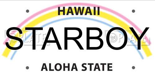 STARBOY Hawaii License Plate