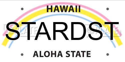 STARDST Hawaii License Plate