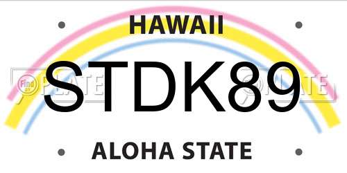 STDK89 Hawaii License Plate