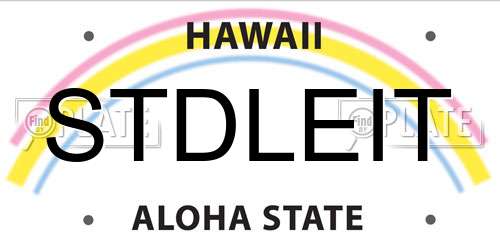 STDLEIT Hawaii License Plate