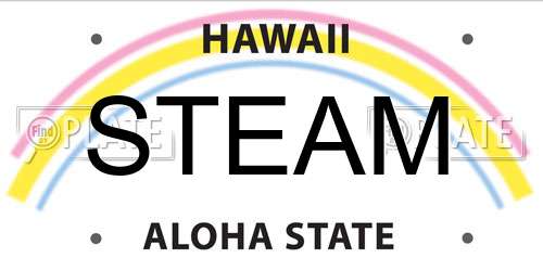 STEAM Hawaii License Plate