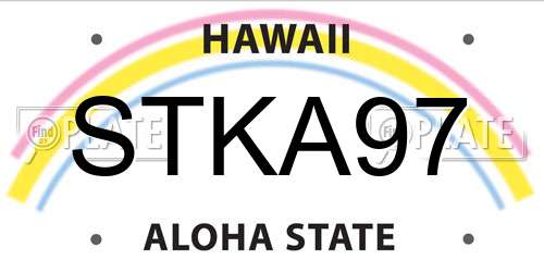 STKA97 Hawaii License Plate
