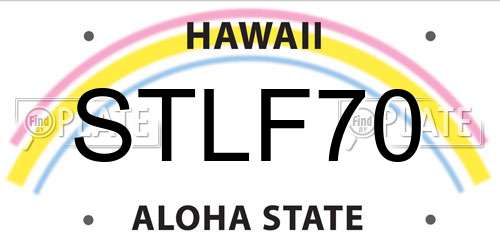 STLF70 Hawaii License Plate