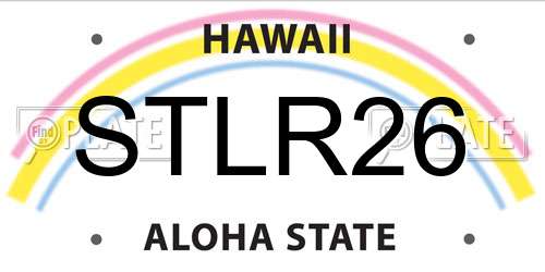 STLR26 Hawaii License Plate