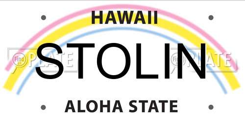 STOLIN Hawaii License Plate
