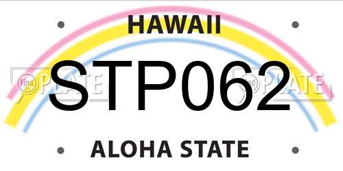 STP062 Hawaii License Plate