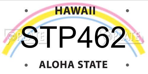 STP462 Hawaii License Plate