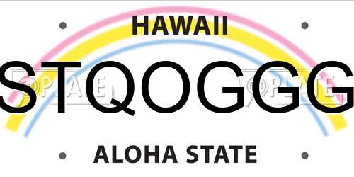 STQOGGG Hawaii License Plate