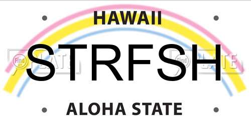 STRFSH Hawaii License Plate