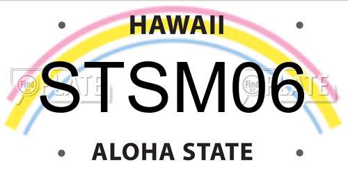 STSM06 Hawaii License Plate