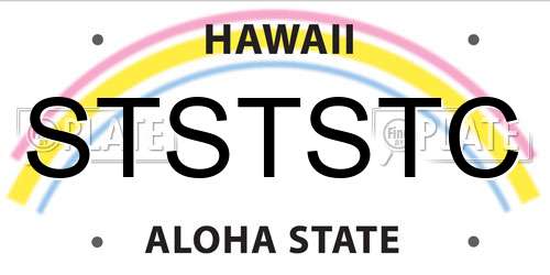 STSTSTC Hawaii License Plate